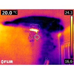 Vista termográfica da humidade